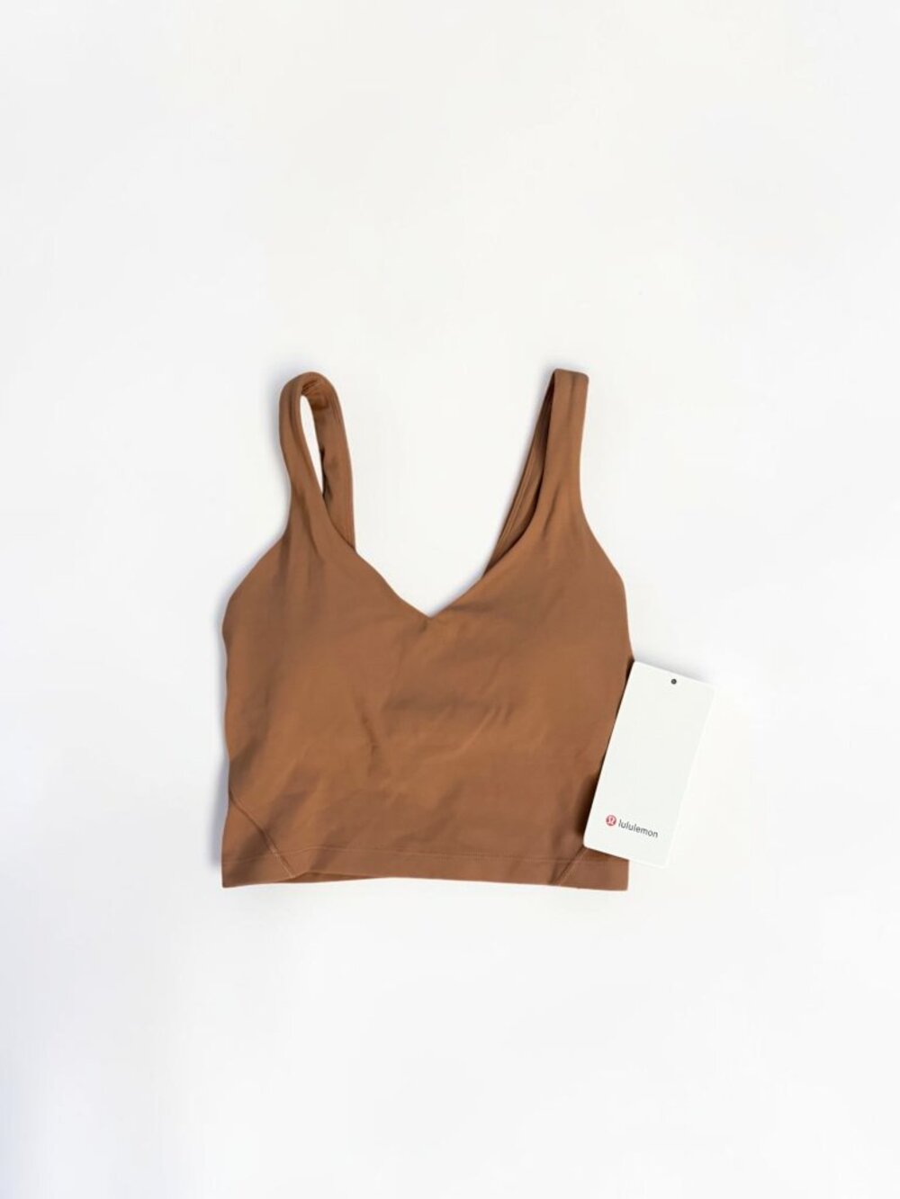 NWT Lululemon Align Tank Top Size 2 Brown Cropped Shelf Bra Nulu Yoga